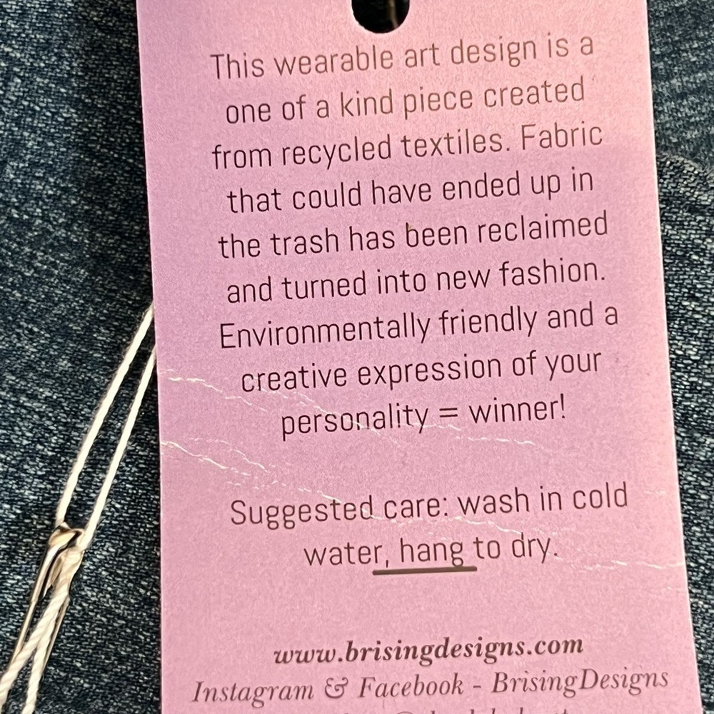 Brising Designs patchwork Denim Jacket NWT - image 3